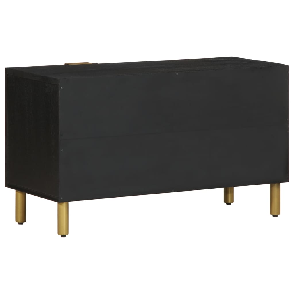 Tv-meubel 80x33x46 cm bewerkt hout zwart is nu te koop bij PeponiXL, paradijselijk wonen!