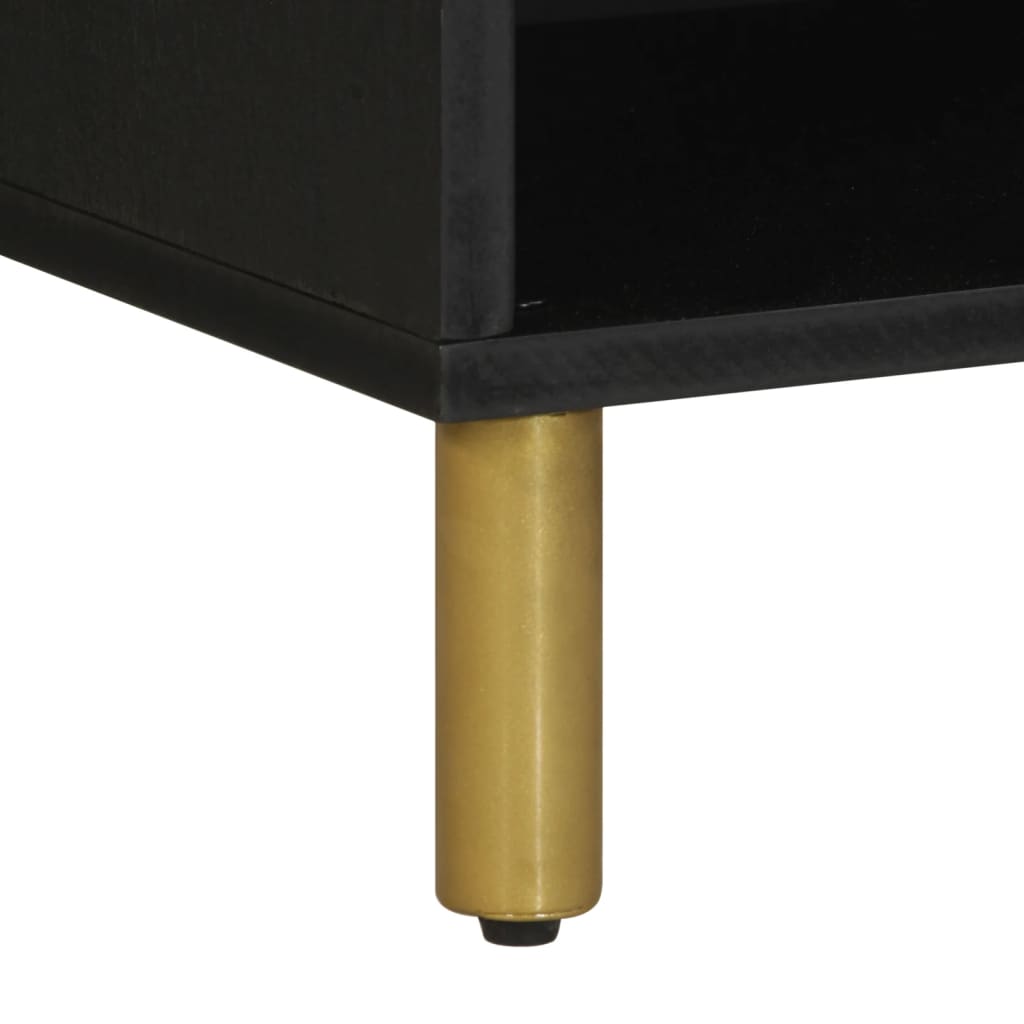 Tv-meubel 80x33x46 cm bewerkt hout zwart is nu te koop bij PeponiXL, paradijselijk wonen!