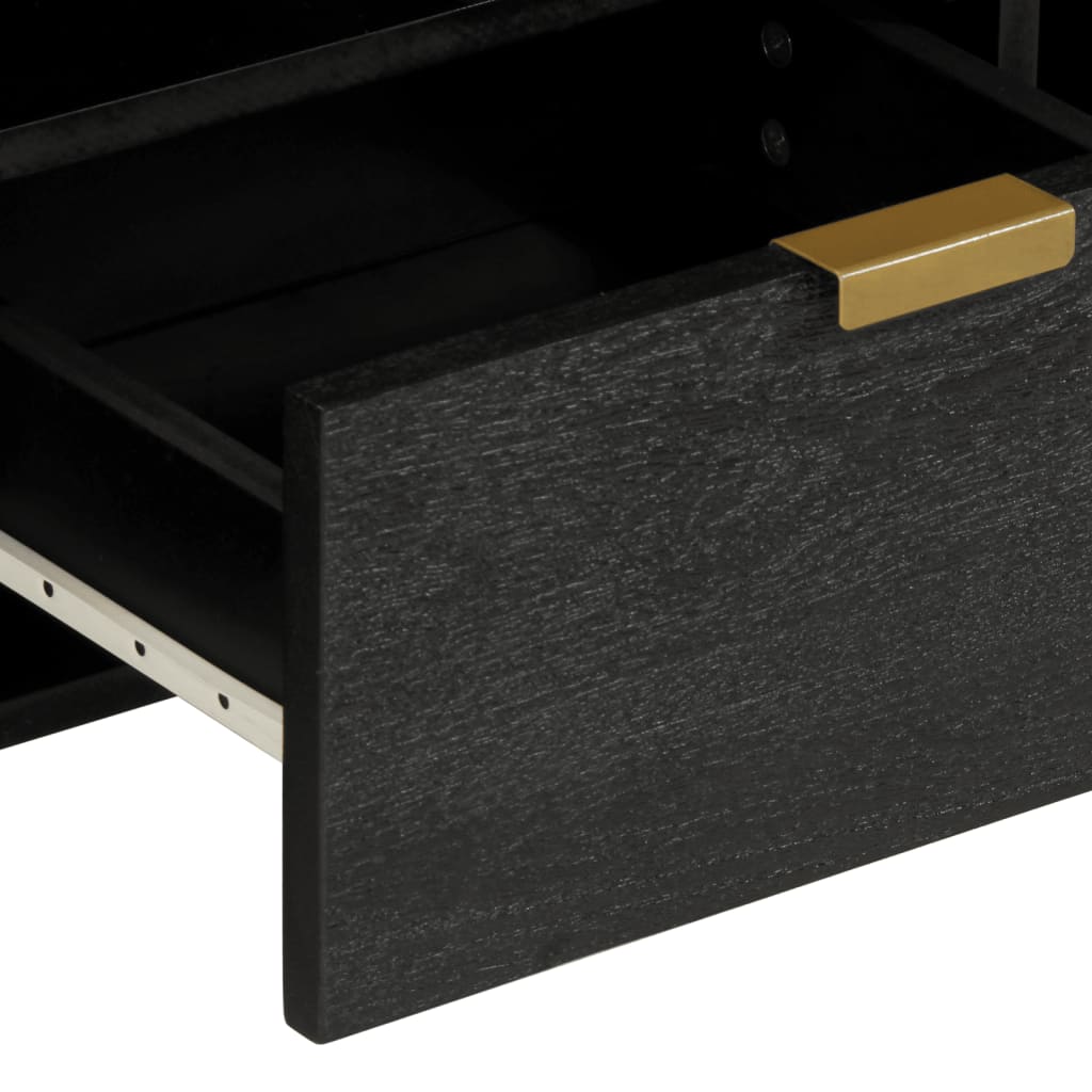Tv-meubel 100x33x46 cm bewerkt hout zwart is nu te koop bij PeponiXL, paradijselijk wonen!