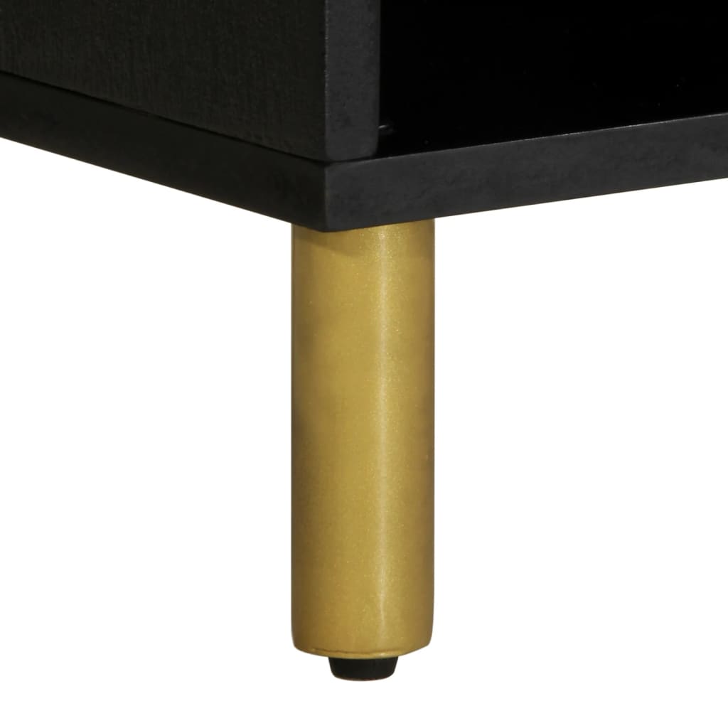 Tv-meubel 100x33x46 cm bewerkt hout zwart is nu te koop bij PeponiXL, paradijselijk wonen!