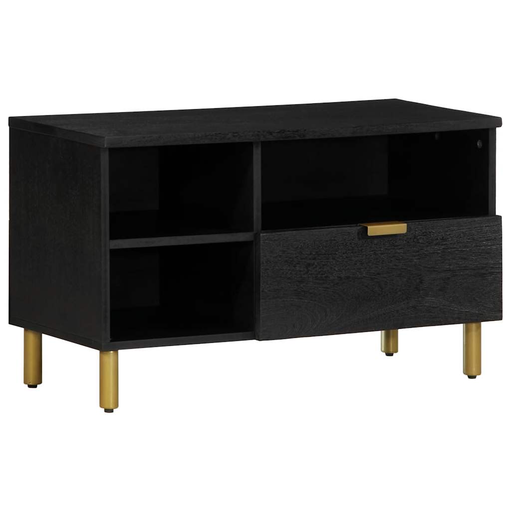 Tv-meubel 80x33x46 cm bewerkt hout zwart is nu te koop bij PeponiXL, paradijselijk wonen!