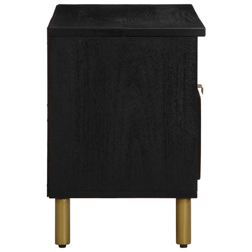 Tv-meubel 80x33x46 cm bewerkt hout zwart is nu te koop bij PeponiXL, paradijselijk wonen!
