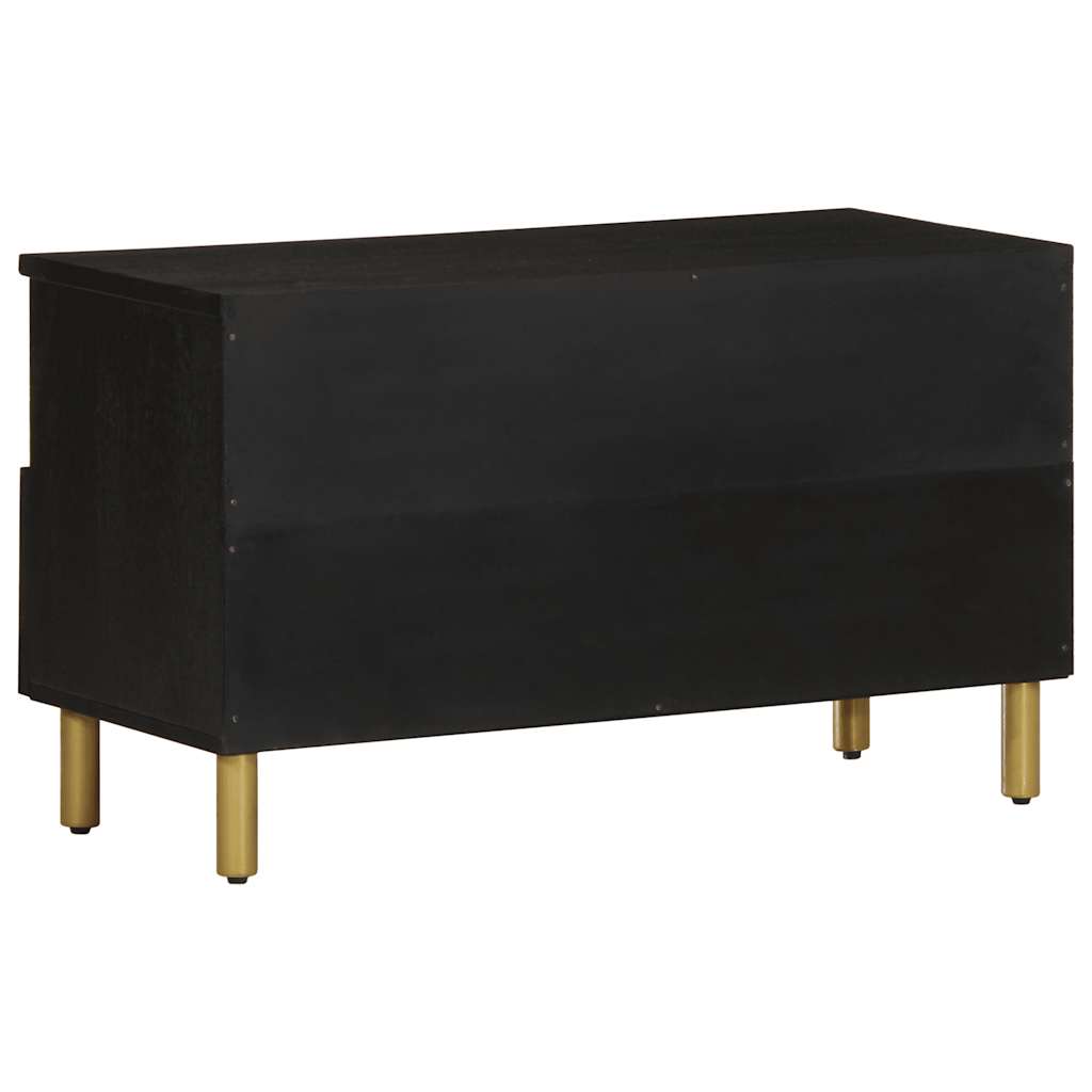 Tv-meubel 80x33x46 cm bewerkt hout zwart is nu te koop bij PeponiXL, paradijselijk wonen!