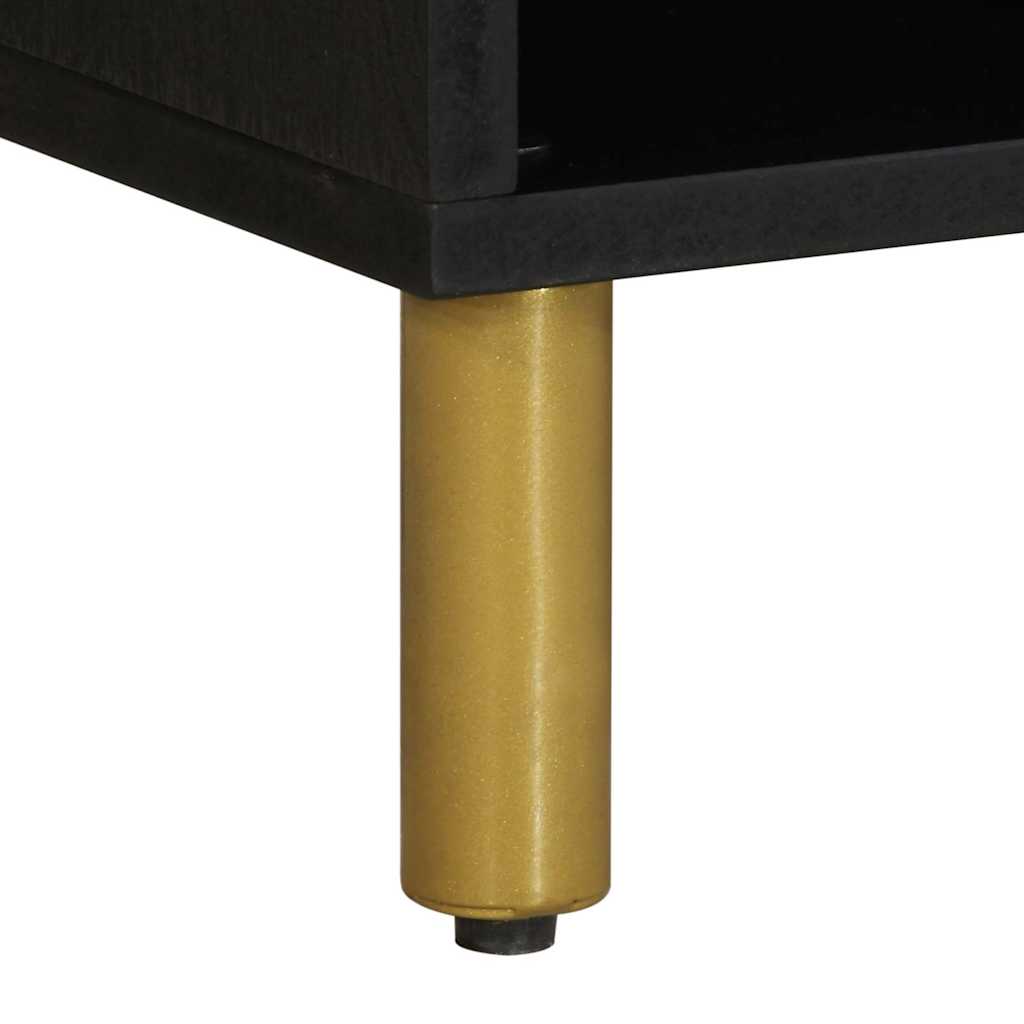 Tv-meubel 80x33x46 cm bewerkt hout zwart is nu te koop bij PeponiXL, paradijselijk wonen!