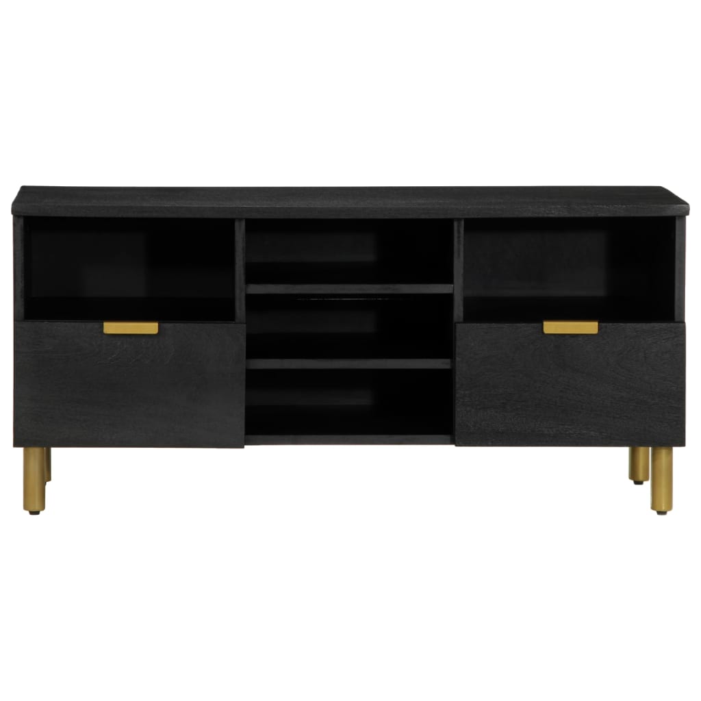 Tv-meubel 100x33x46 cm bewerkt hout zwart is nu te koop bij PeponiXL, paradijselijk wonen!