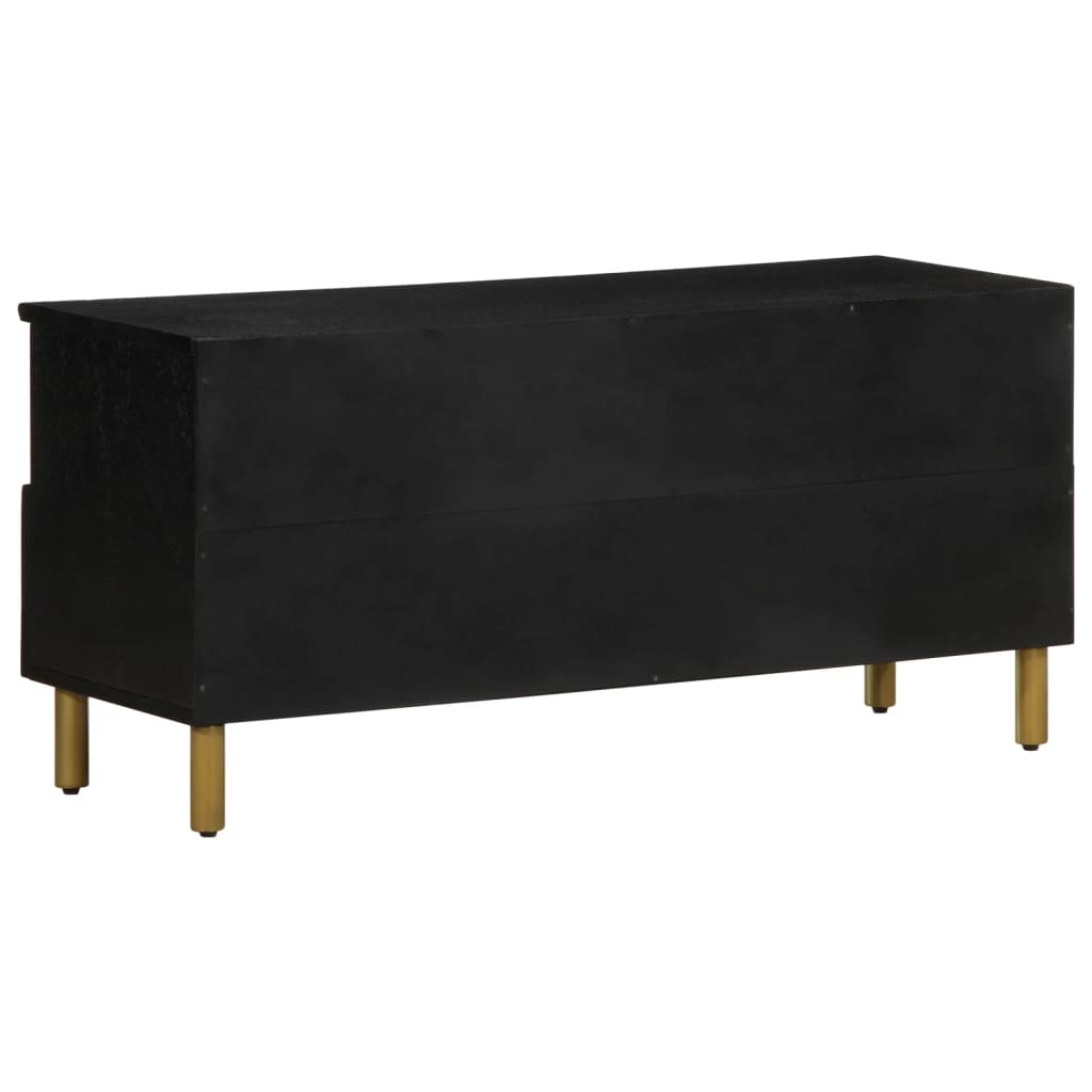 Tv-meubel 100x33x46 cm bewerkt hout zwart is nu te koop bij PeponiXL, paradijselijk wonen!