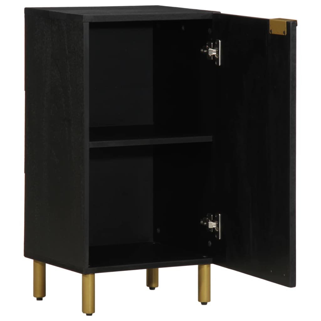 Dressoir 40x33x75 cm bewerkt hout zwart is nu te koop bij PeponiXL, paradijselijk wonen!