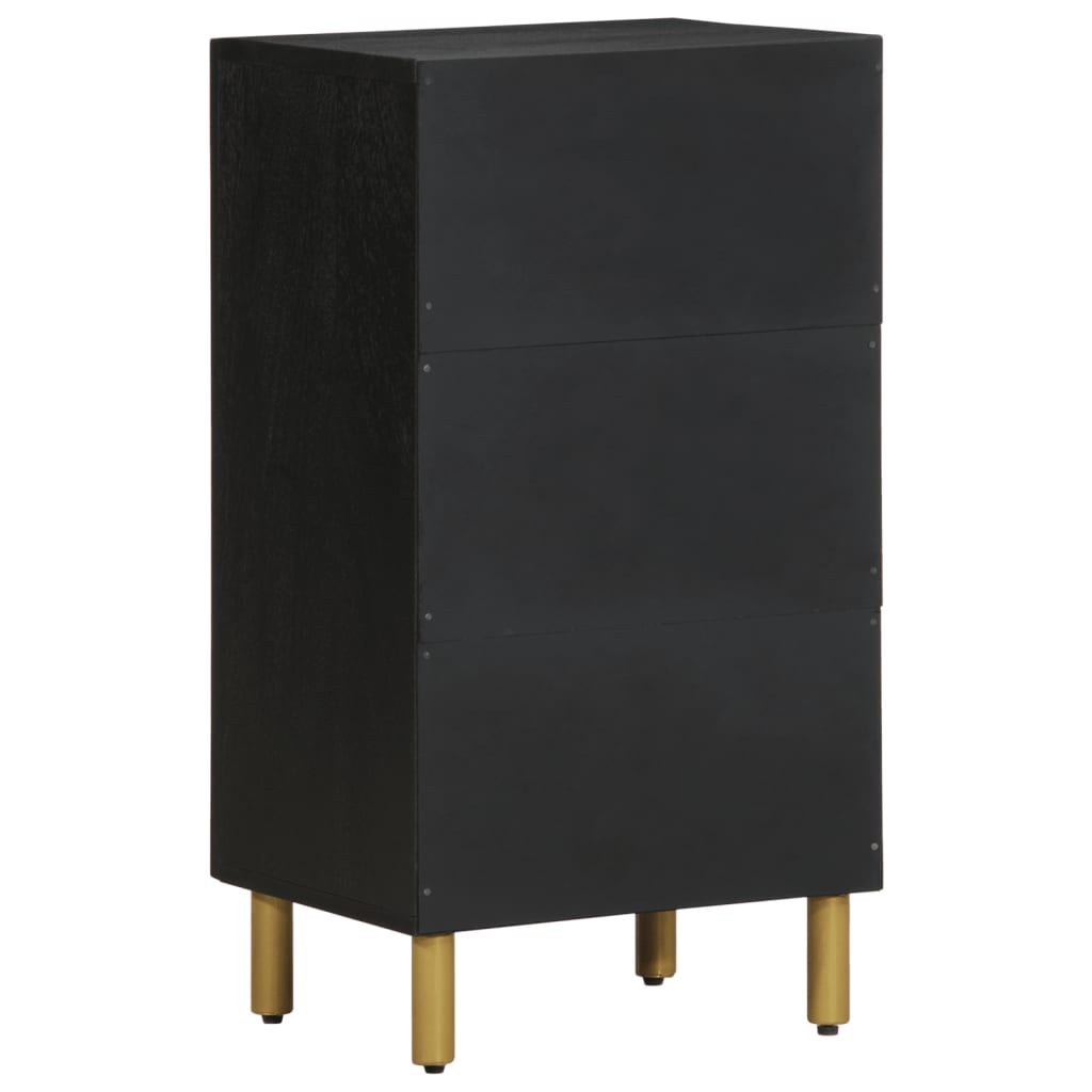 Dressoir 40x33x75 cm bewerkt hout zwart is nu te koop bij PeponiXL, paradijselijk wonen!