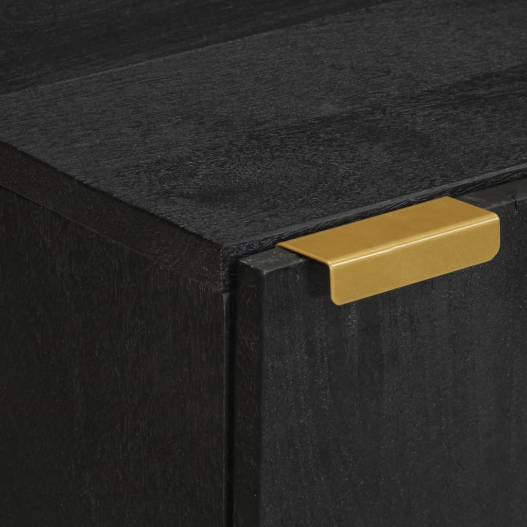 Dressoir 40x33x75 cm bewerkt hout zwart is nu te koop bij PeponiXL, paradijselijk wonen!