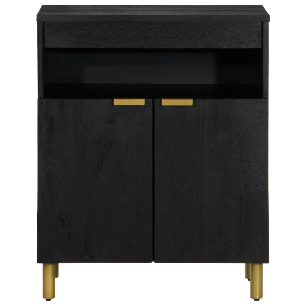 Dressoir 60x33x75 cm bewerkt hout zwart is nu te koop bij PeponiXL, paradijselijk wonen!