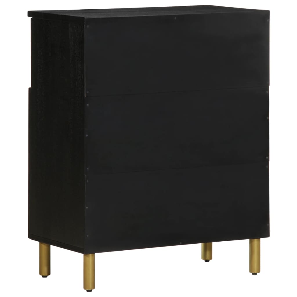 Dressoir 60x33x75 cm bewerkt hout zwart is nu te koop bij PeponiXL, paradijselijk wonen!