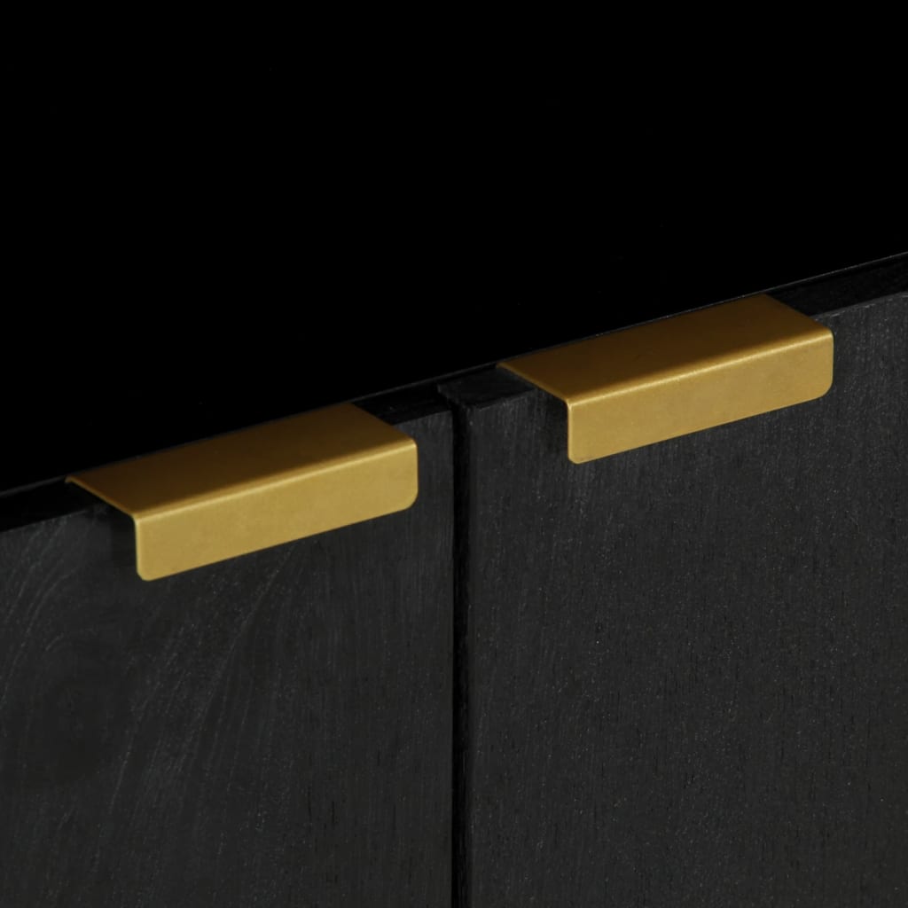 Dressoir 60x33x75 cm bewerkt hout zwart is nu te koop bij PeponiXL, paradijselijk wonen!
