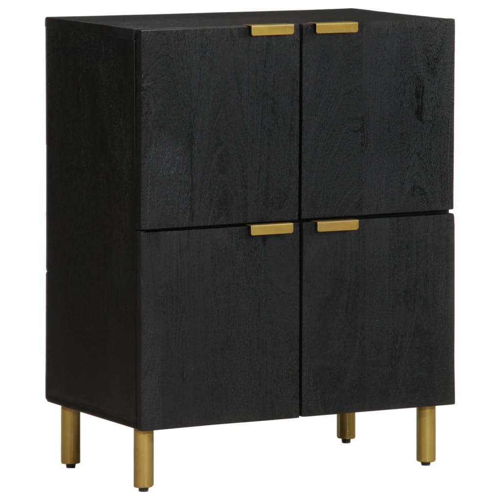 Dressoir 60x33x75 cm bewerkt hout zwart is nu te koop bij PeponiXL, paradijselijk wonen!