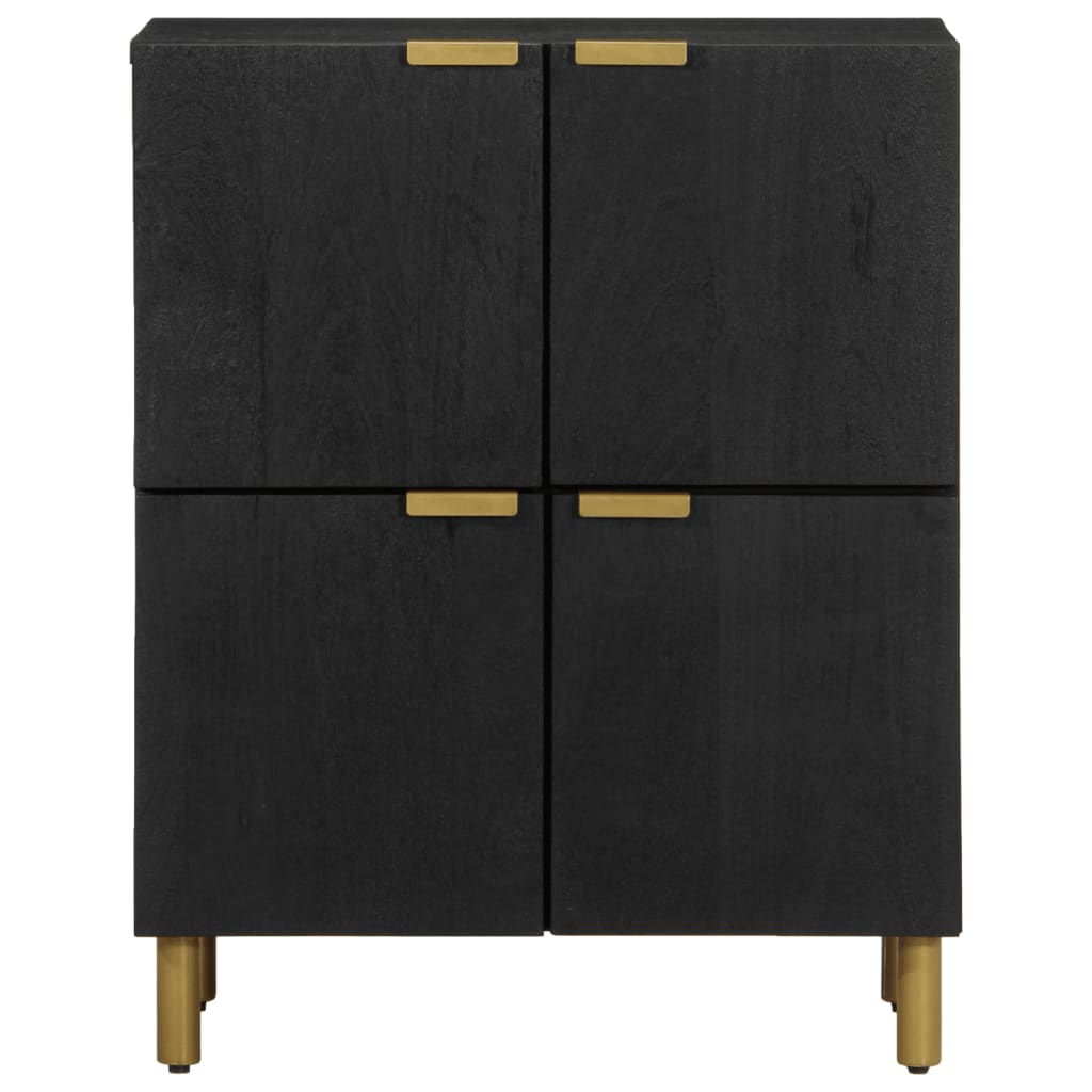 Dressoir 60x33x75 cm bewerkt hout zwart is nu te koop bij PeponiXL, paradijselijk wonen!