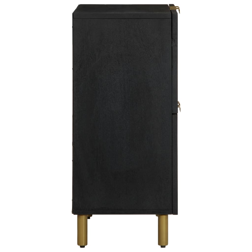 Dressoir 60x33x75 cm bewerkt hout zwart is nu te koop bij PeponiXL, paradijselijk wonen!