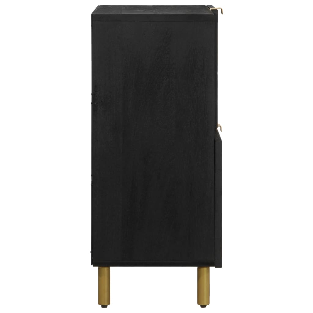 Dressoir 80x33x75 cm bewerkt hout zwart is nu te koop bij PeponiXL, paradijselijk wonen!