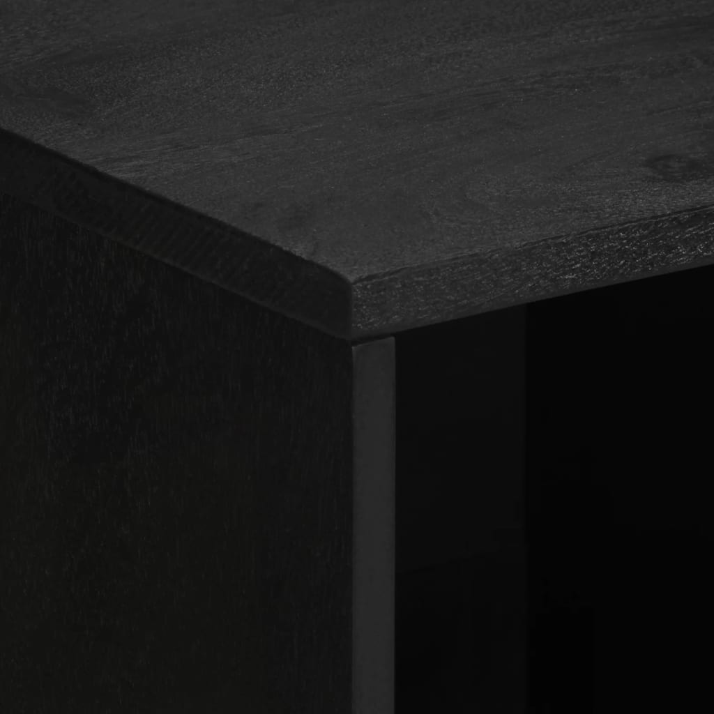 Dressoir 80x33x75 cm bewerkt hout zwart is nu te koop bij PeponiXL, paradijselijk wonen!