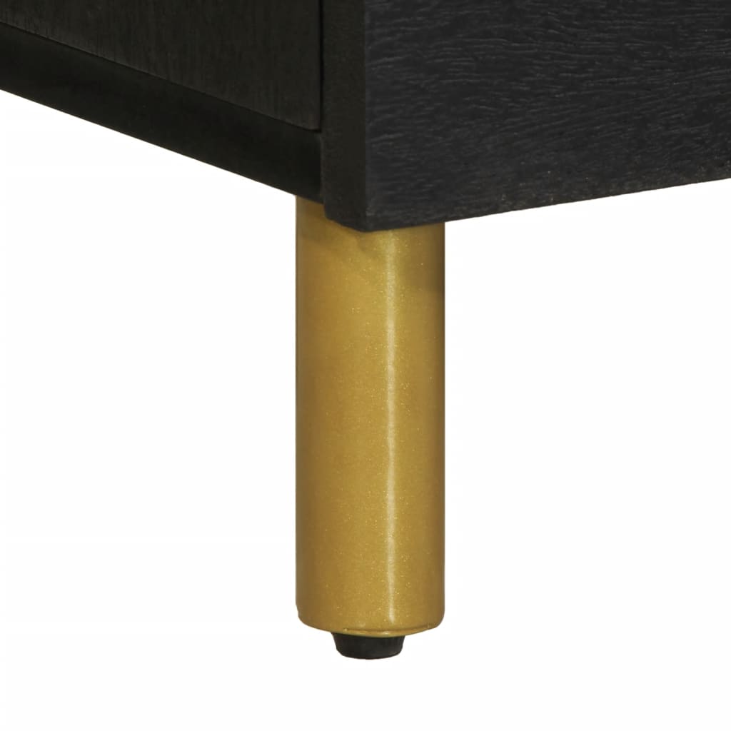 Dressoir 80x33x75 cm bewerkt hout zwart is nu te koop bij PeponiXL, paradijselijk wonen!