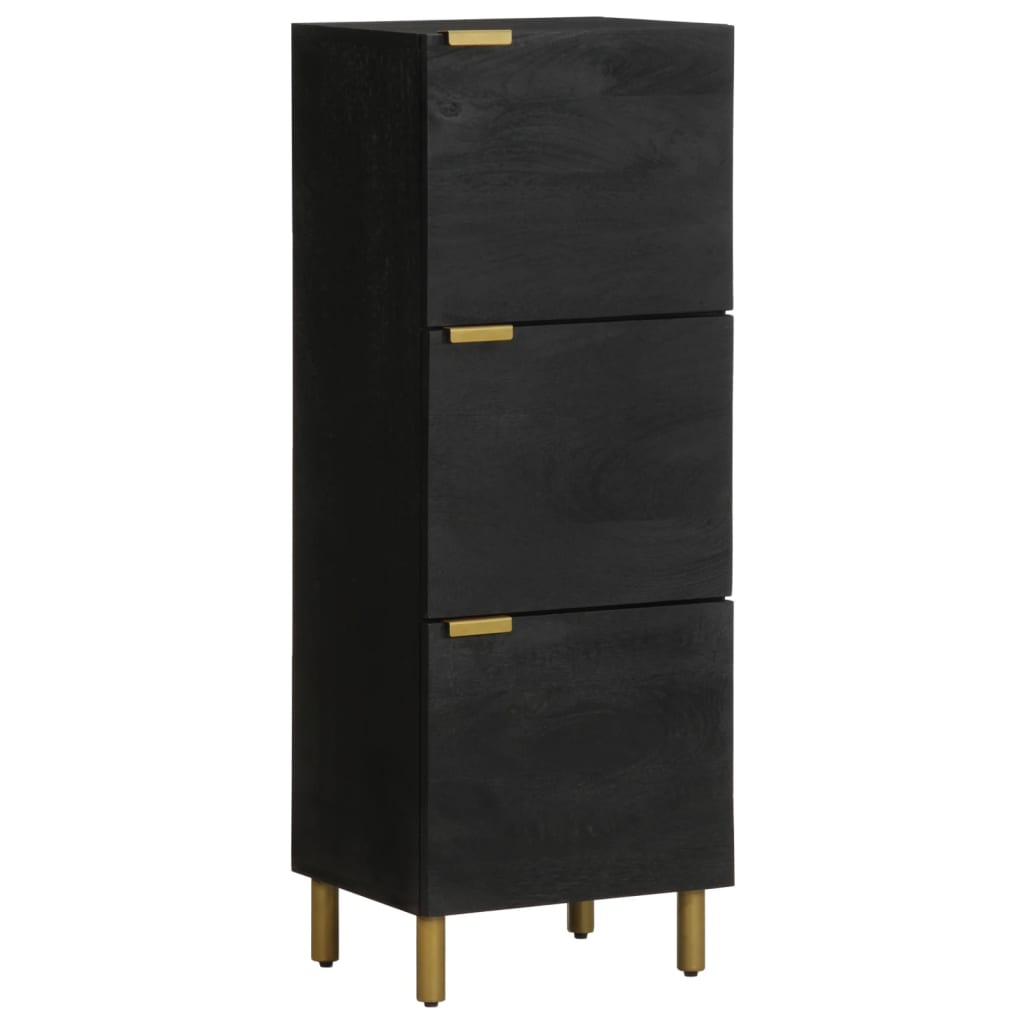 Hoge kast 40x33x110 cm bewerkt hout zwart is nu te koop bij PeponiXL, paradijselijk wonen!