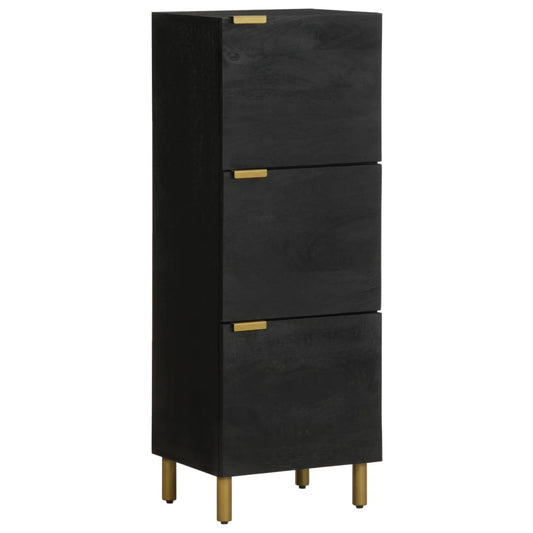 Hoge kast 40x33x110 cm bewerkt hout zwart is nu te koop bij PeponiXL, paradijselijk wonen!