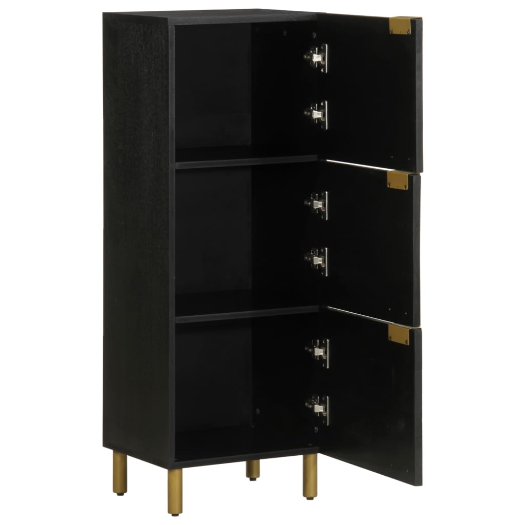 Hoge kast 40x33x110 cm bewerkt hout zwart is nu te koop bij PeponiXL, paradijselijk wonen!