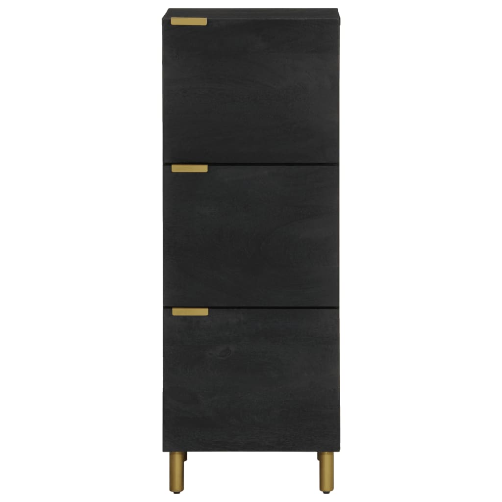Hoge kast 40x33x110 cm bewerkt hout zwart is nu te koop bij PeponiXL, paradijselijk wonen!