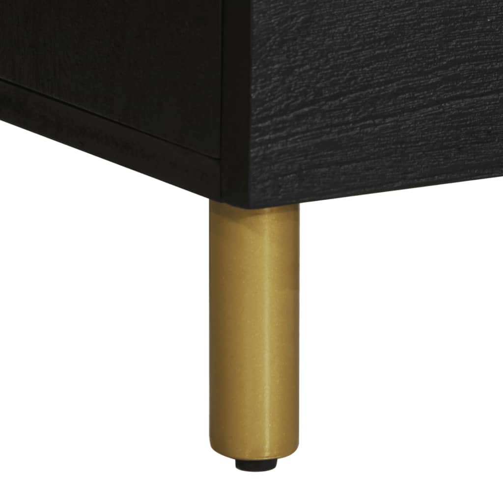Hoge kast 60x33x100 cm bewerkt hout zwart is nu te koop bij PeponiXL, paradijselijk wonen!