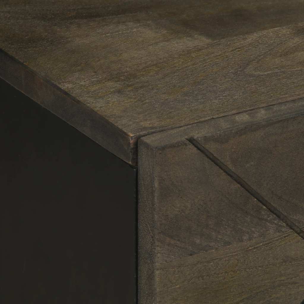 Nachtkastjes 2 st 40x33x46 cm massief mangohout zwart is nu te koop bij PeponiXL, paradijselijk wonen!