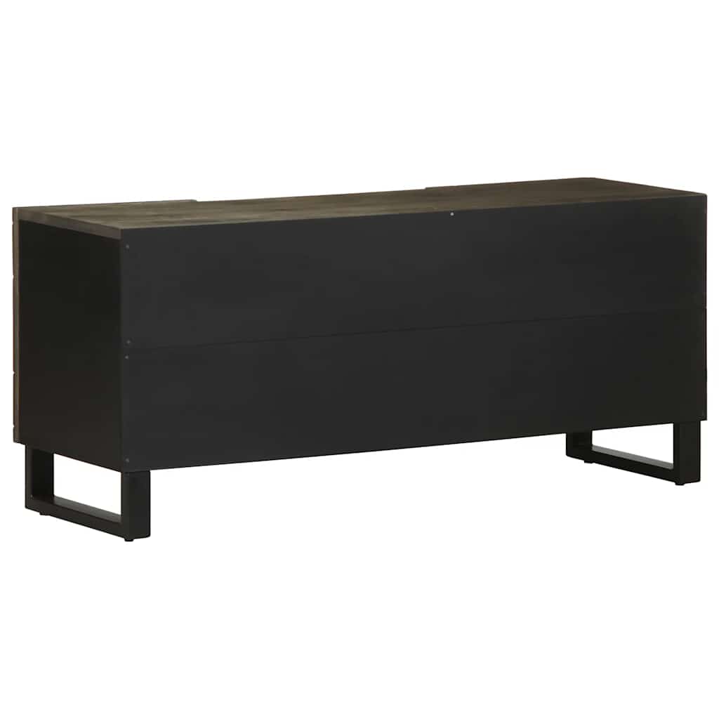 Tv-meubel 105x33x46 cm massief mangohout zwart is nu te koop bij PeponiXL, paradijselijk wonen!
