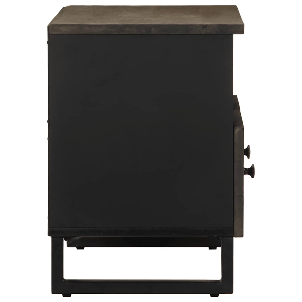 Tv-meubel 70x33x46 cm massief mangohout zwart is nu te koop bij PeponiXL, paradijselijk wonen!