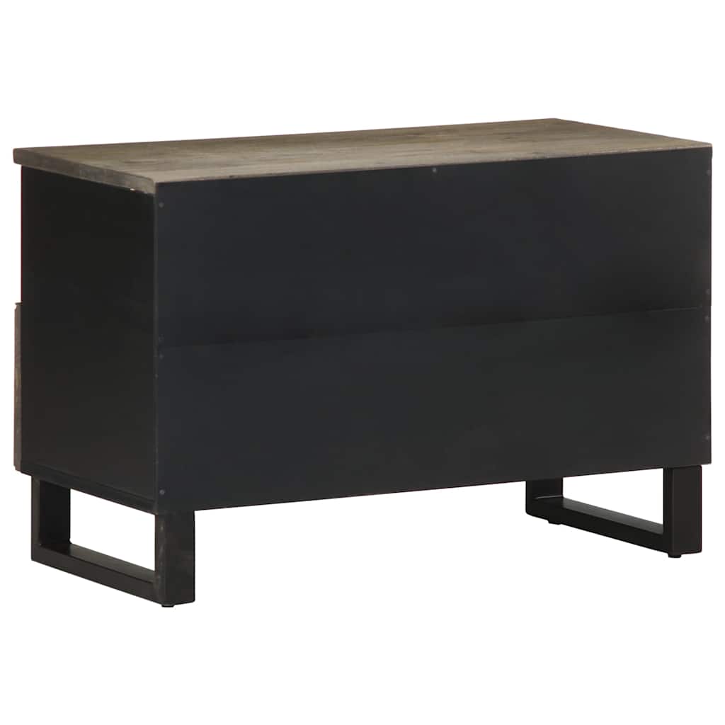 Tv-meubel 70x33x46 cm massief mangohout zwart is nu te koop bij PeponiXL, paradijselijk wonen!