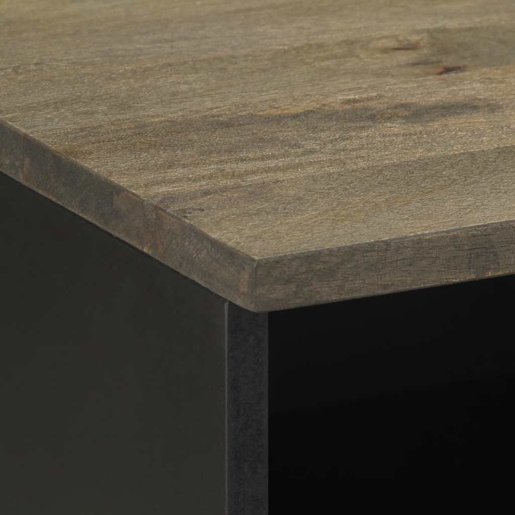 Tv-meubel 70x33x46 cm massief mangohout zwart is nu te koop bij PeponiXL, paradijselijk wonen!