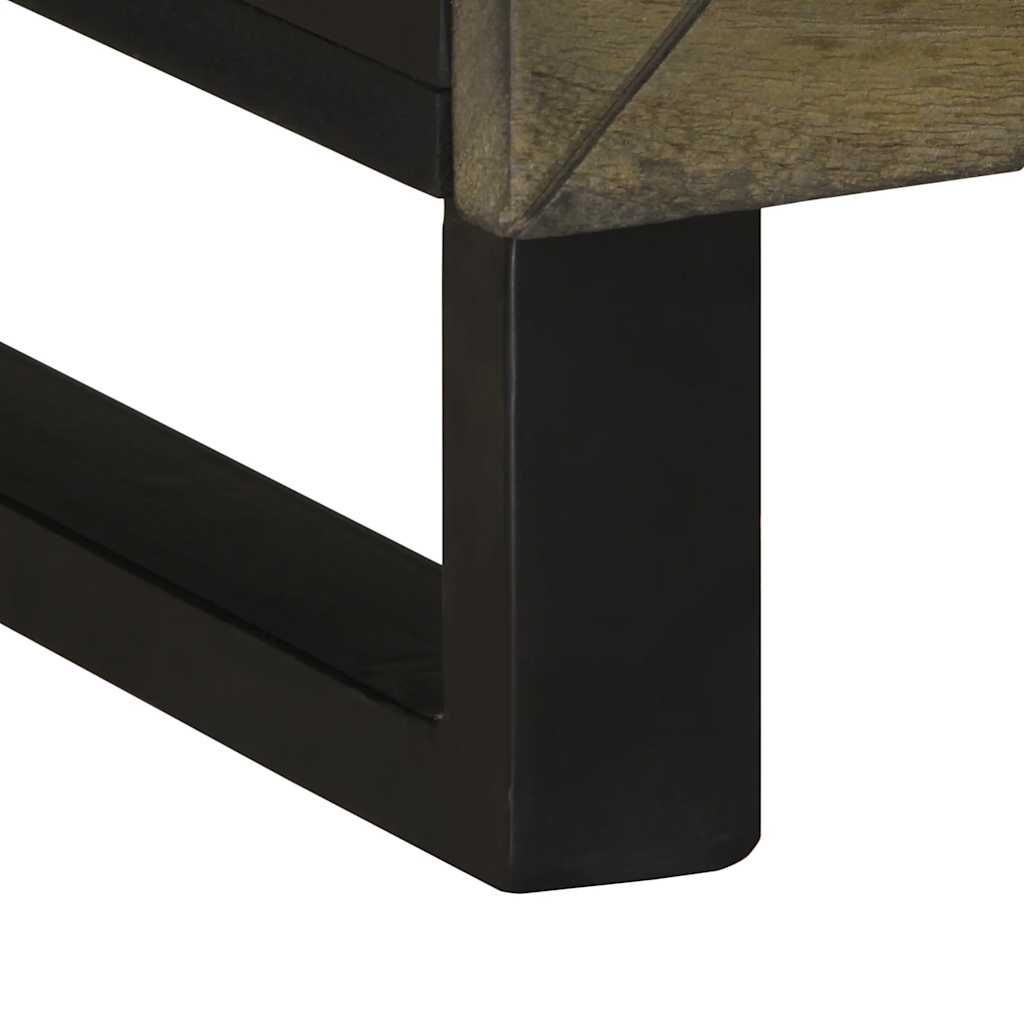 Tv-meubel 70x33x46 cm massief mangohout zwart is nu te koop bij PeponiXL, paradijselijk wonen!