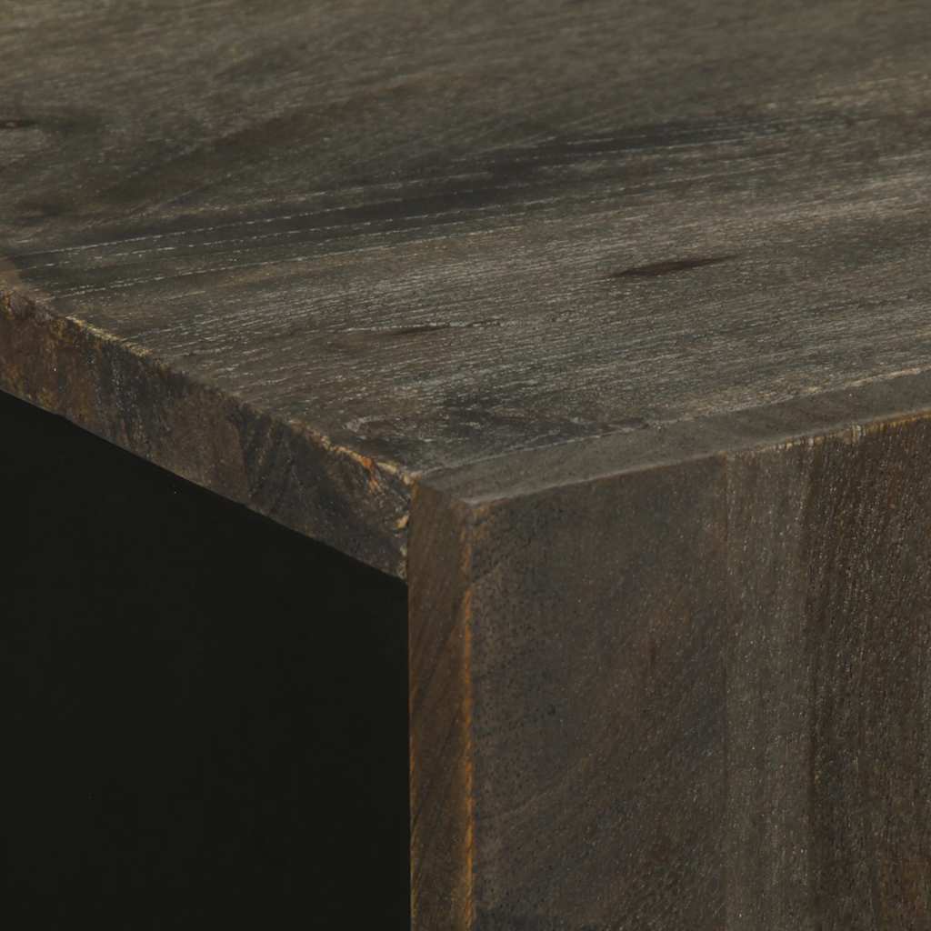 Dressoir 60x33x75 cm massief mangohout zwart is nu te koop bij PeponiXL, paradijselijk wonen!