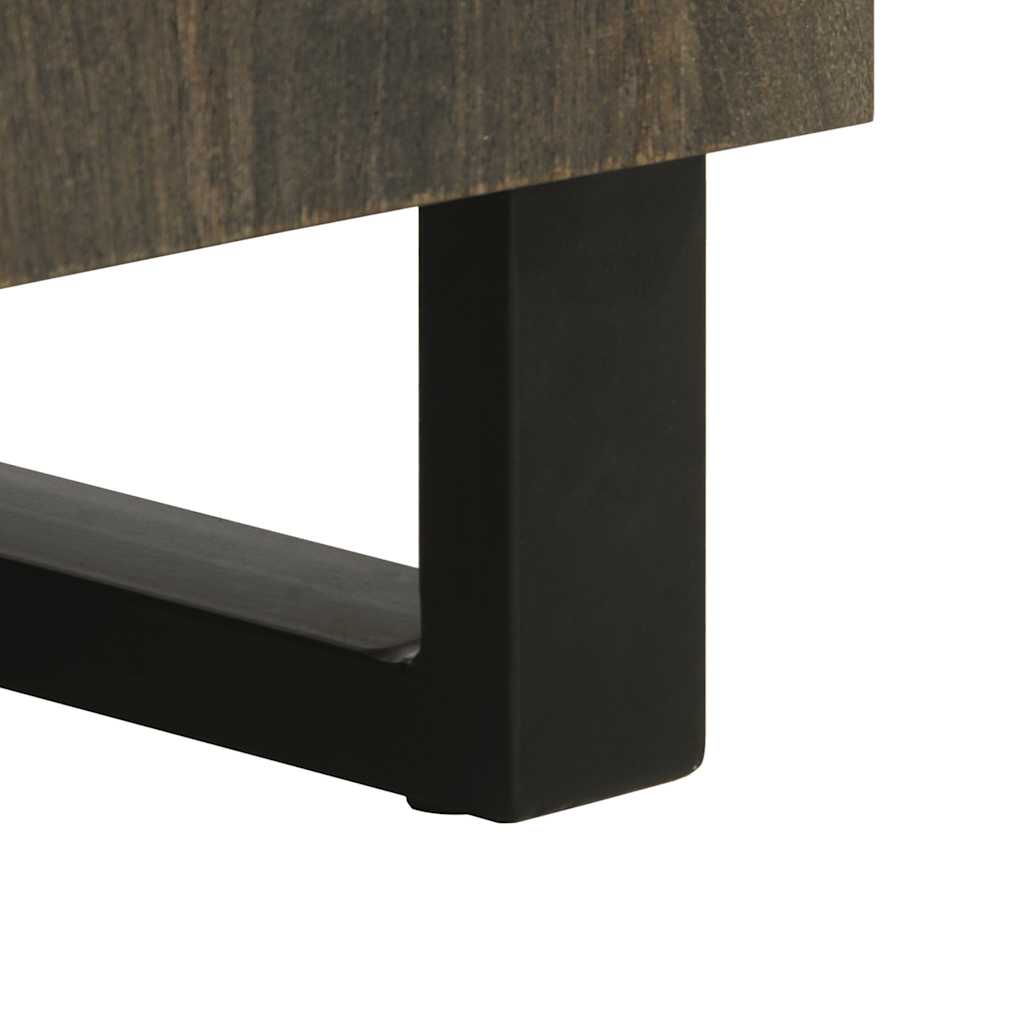 Dressoir 60x33x75 cm massief mangohout zwart is nu te koop bij PeponiXL, paradijselijk wonen!