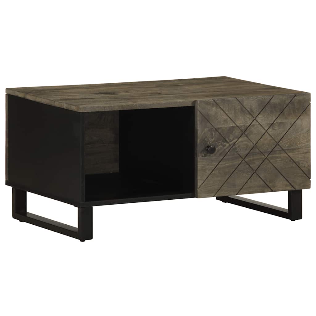 Salontafel 80x50x40 cm massief mangohout zwart is nu te koop bij PeponiXL, paradijselijk wonen!