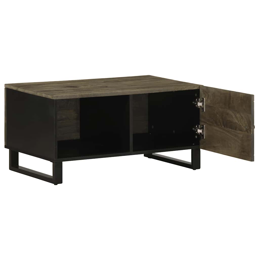 Salontafel 80x50x40 cm massief mangohout zwart is nu te koop bij PeponiXL, paradijselijk wonen!