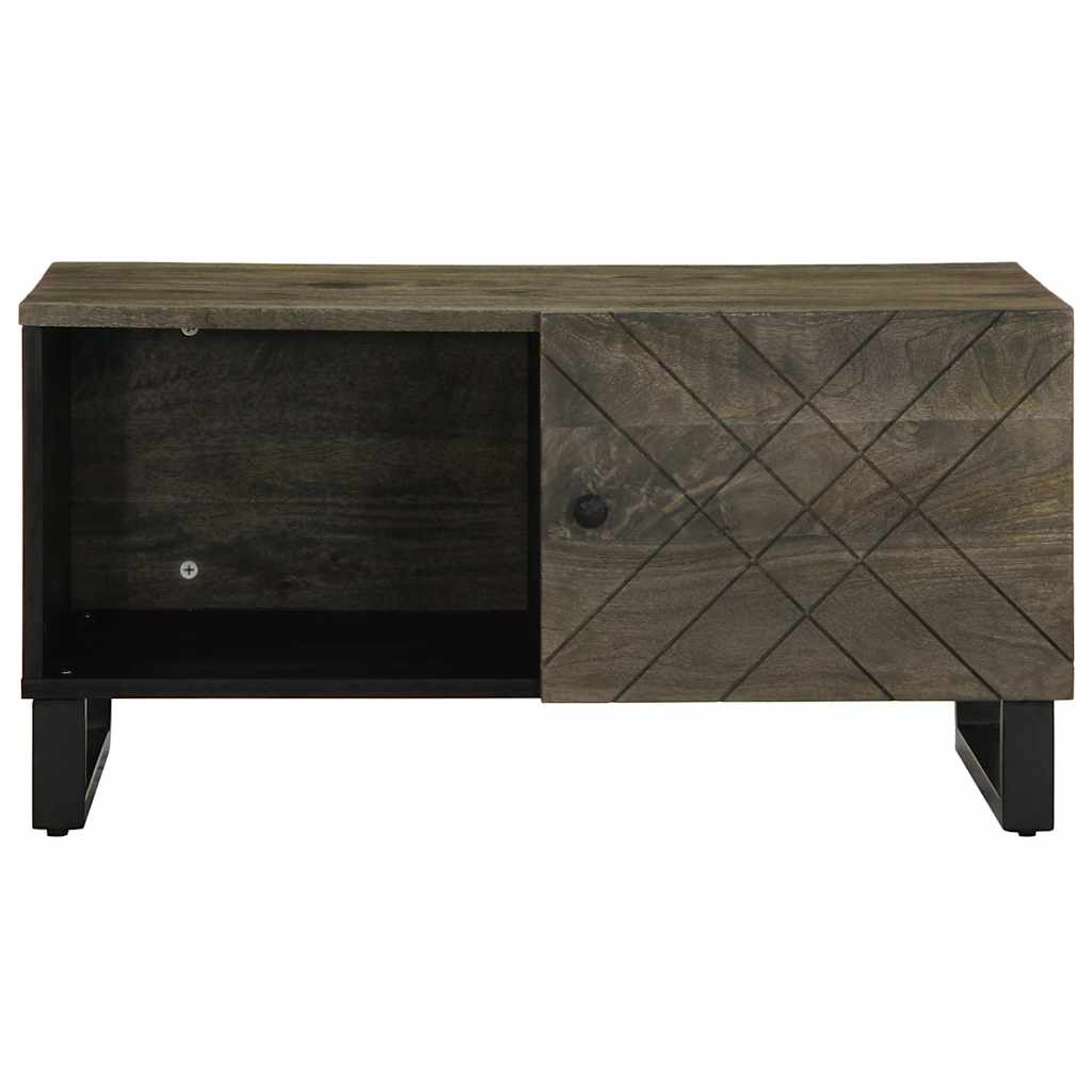 Salontafel 80x50x40 cm massief mangohout zwart is nu te koop bij PeponiXL, paradijselijk wonen!