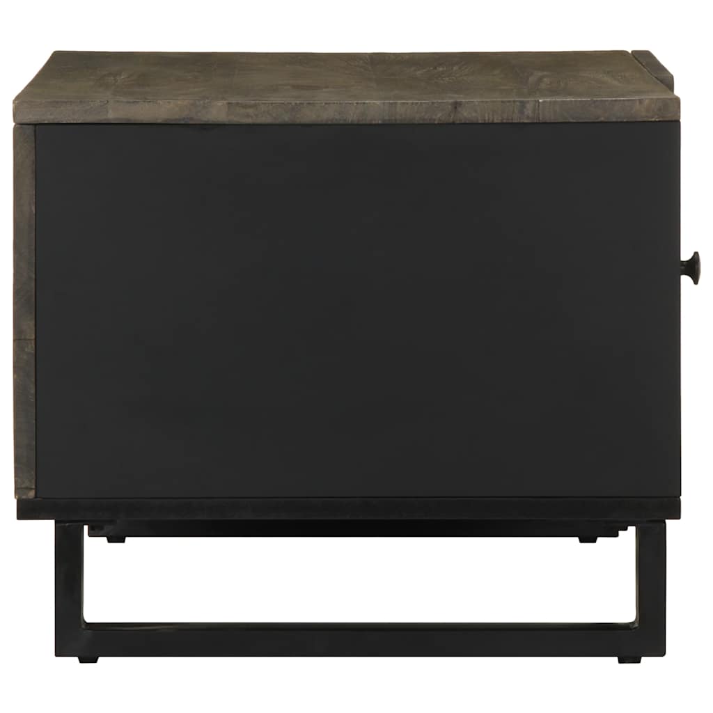 Salontafel 80x50x40 cm massief mangohout zwart is nu te koop bij PeponiXL, paradijselijk wonen!