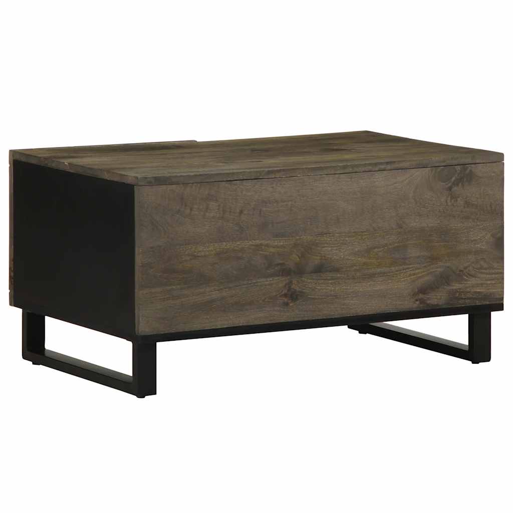 Salontafel 80x50x40 cm massief mangohout zwart is nu te koop bij PeponiXL, paradijselijk wonen!
