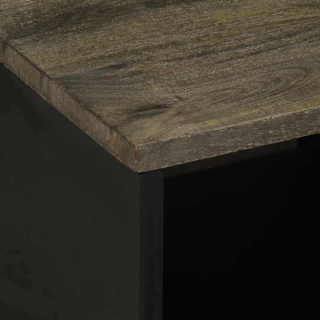 Salontafel 80x50x40 cm massief mangohout zwart is nu te koop bij PeponiXL, paradijselijk wonen!