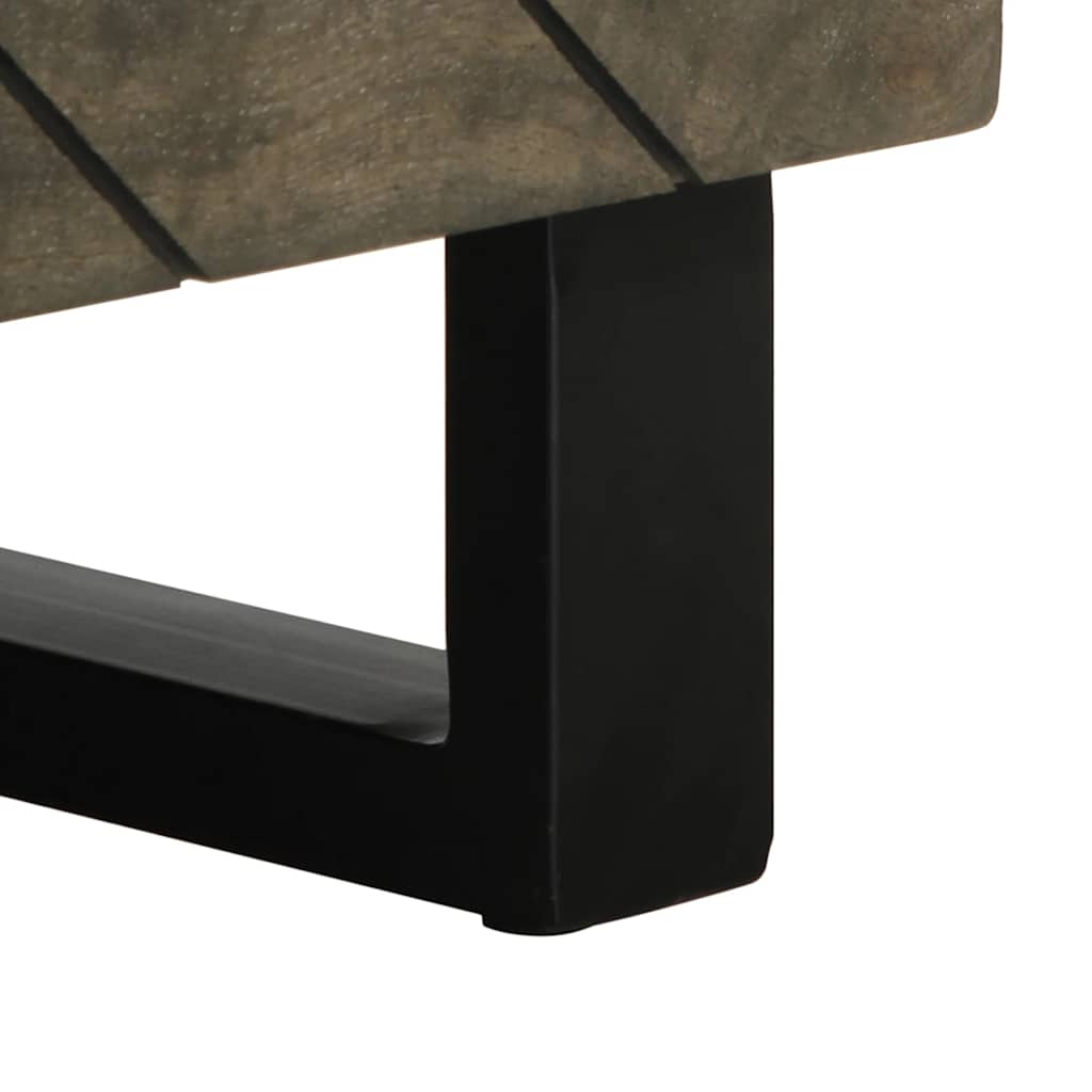 Salontafel 80x50x40 cm massief mangohout zwart is nu te koop bij PeponiXL, paradijselijk wonen!