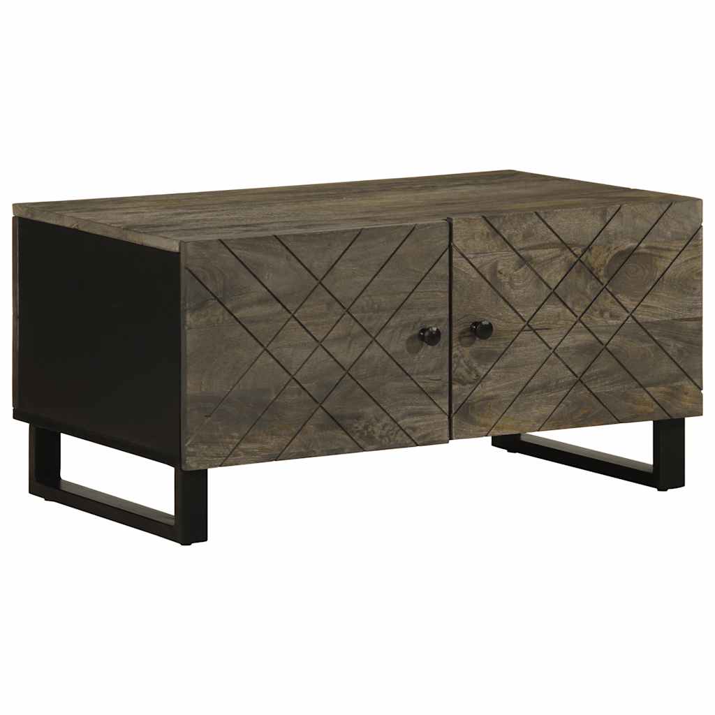Salontafel 80x50x40 cm massief mangohout zwart is nu te koop bij PeponiXL, paradijselijk wonen!