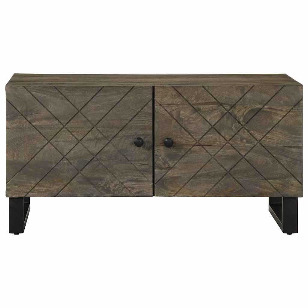 Salontafel 80x50x40 cm massief mangohout zwart is nu te koop bij PeponiXL, paradijselijk wonen!