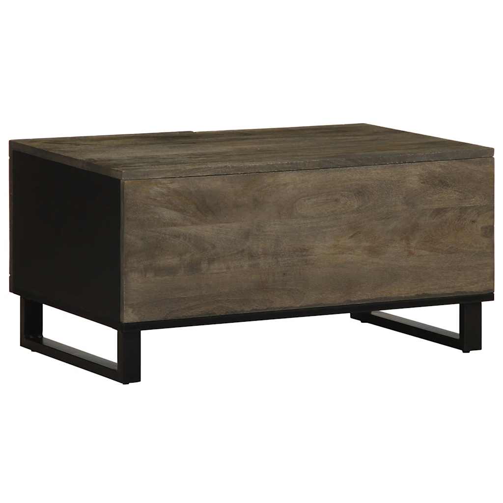 Salontafel 80x50x40 cm massief mangohout zwart is nu te koop bij PeponiXL, paradijselijk wonen!