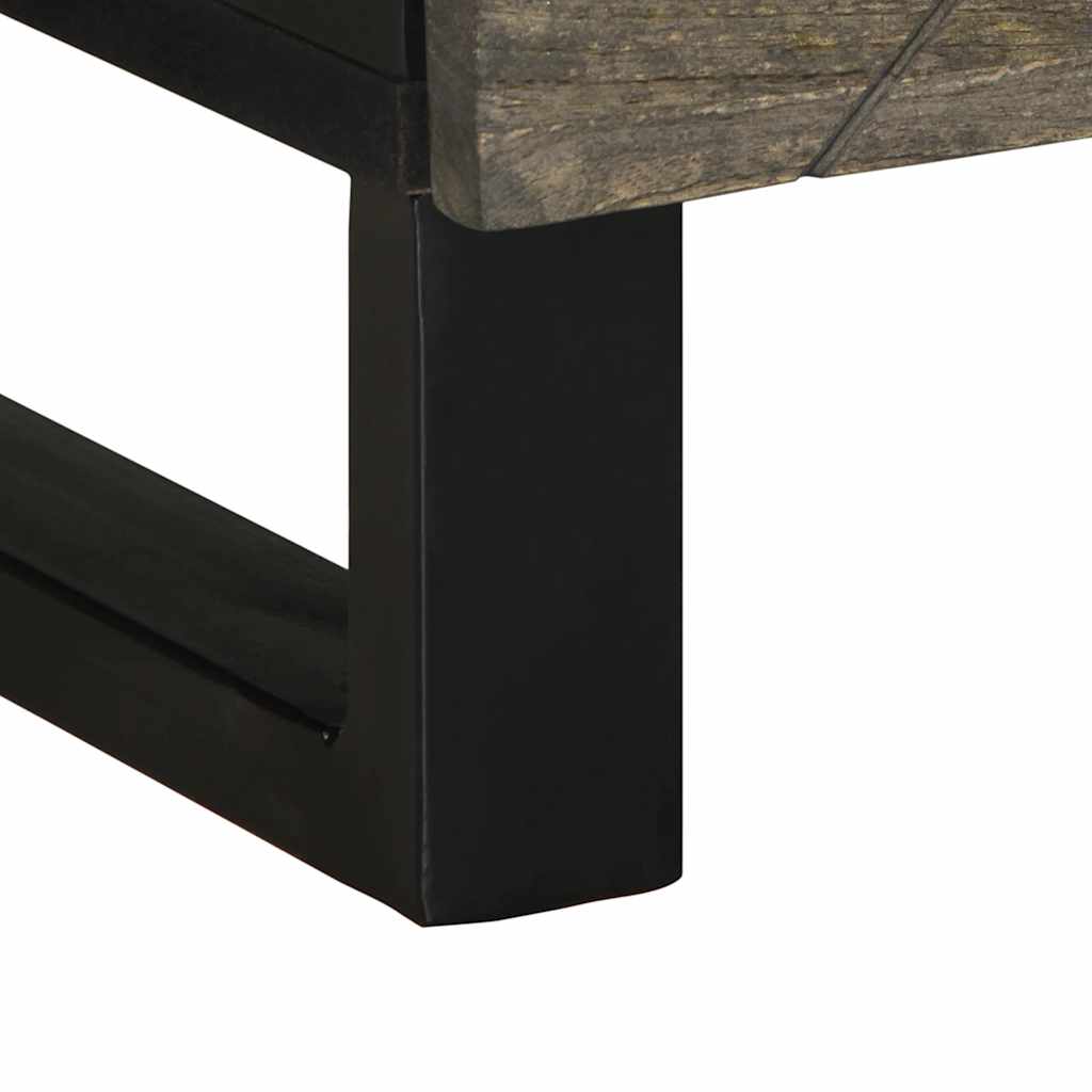 Salontafel 80x50x40 cm massief mangohout zwart is nu te koop bij PeponiXL, paradijselijk wonen!