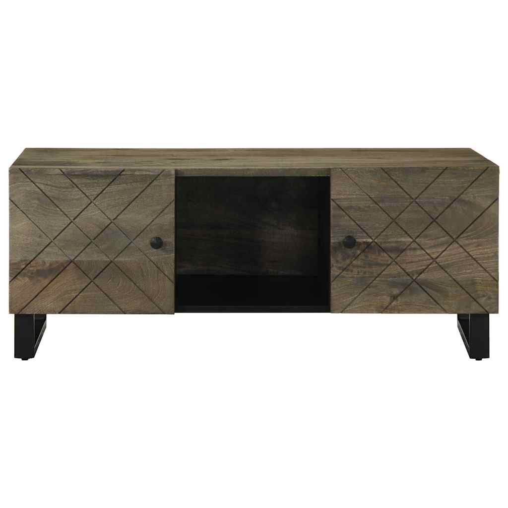 Salontafel 100x54x40 cm massief mangohout zwart is nu te koop bij PeponiXL, paradijselijk wonen!