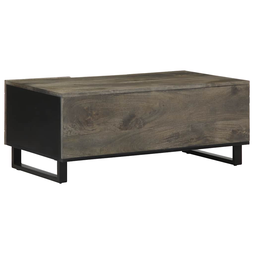 Salontafel 100x54x40 cm massief mangohout zwart is nu te koop bij PeponiXL, paradijselijk wonen!