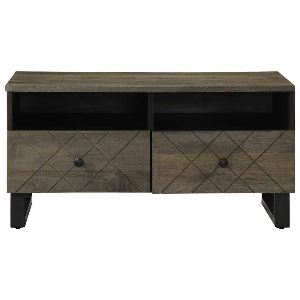 Salontafel 80x54x40 cm massief mangohout zwart is nu te koop bij PeponiXL, paradijselijk wonen!