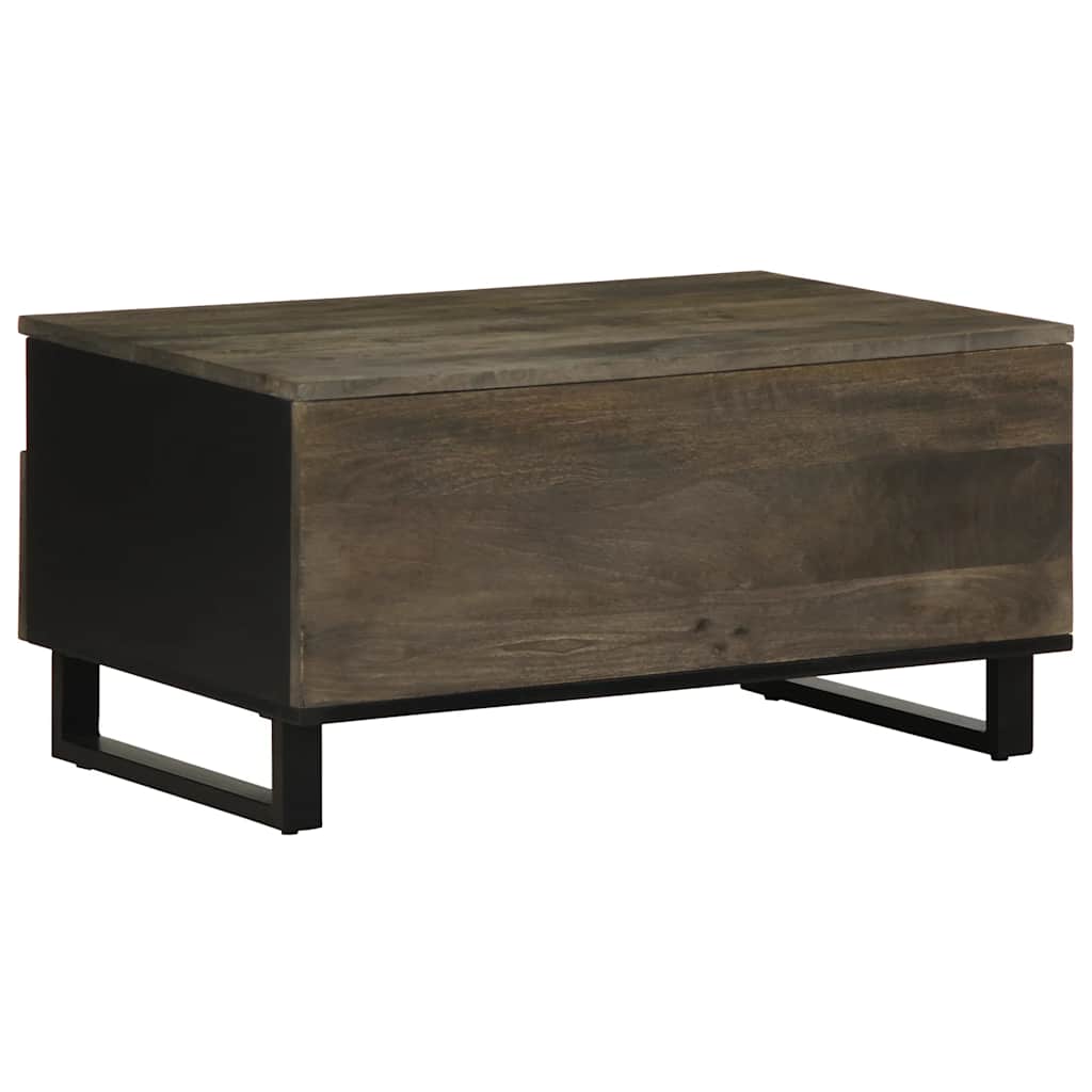 Salontafel 80x54x40 cm massief mangohout zwart is nu te koop bij PeponiXL, paradijselijk wonen!